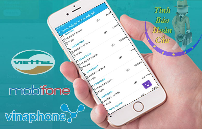 Tra cứu lịch sử cuộc gọi Viettel Mobifone Vinaphone