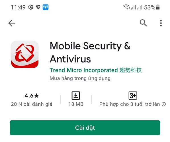 Tải ứng dụng Trend Micro (Mobile Security & Antivirus) diệt virus cho điện thoại Android